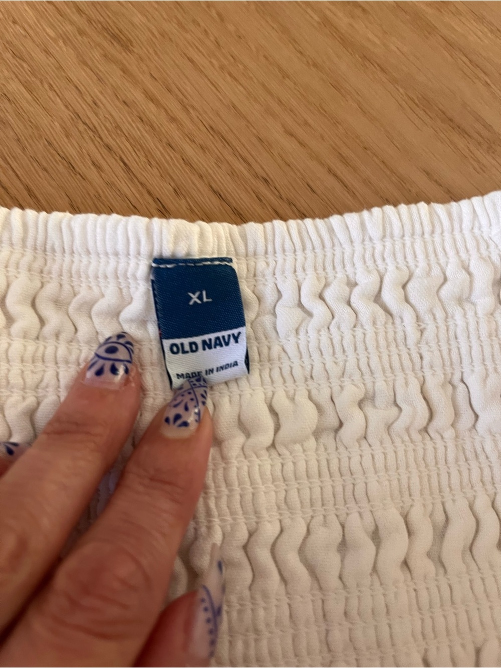 Old Navy White Smocked Maxi Boho Skirt - Picture 3 of 5